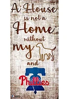 Philadelphia Phillies A House is not a Home Sign - Red