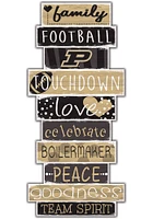 Purdue Boilermakers Celebrations Stack 24 Inch Sign - Black