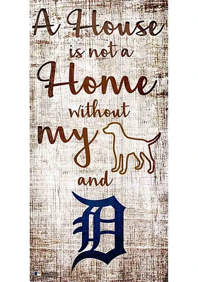 Detroit Tigers A House is not a Home Sign - Navy Blue