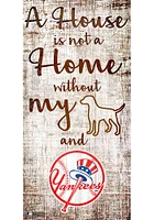 New York Yankees A House is not a Home Sign - Blue