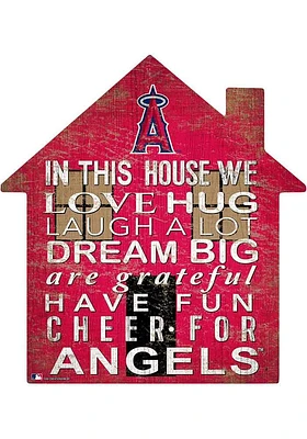 Los Angeles Angels 12 inch House Sign - Red