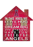 Los Angeles Angels 12 inch House Sign - Red