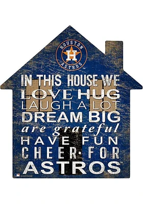 Houston Astros 12 inch House Sign - Navy Blue