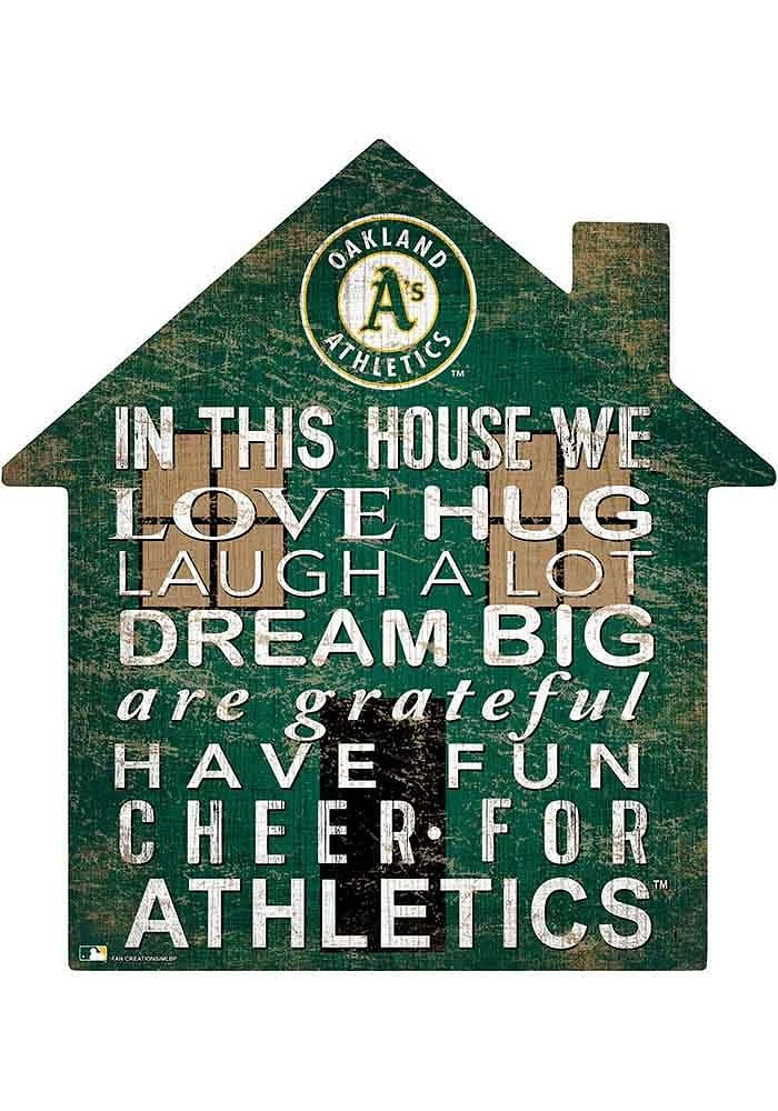 Oakland Athletics 12 inch House Sign - Green