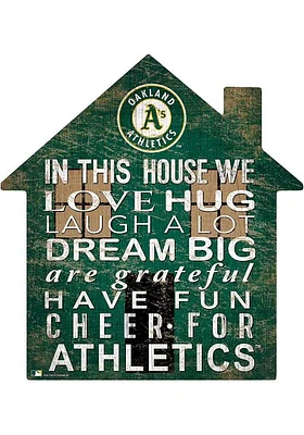 Oakland Athletics 12 inch House Sign - Green