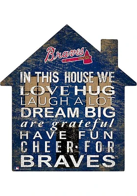 Atlanta Braves 12 inch House Sign - Blue