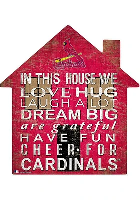 St Louis Cardinals 12 inch House Sign - Red