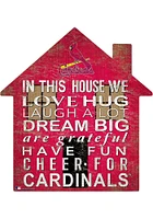 St Louis Cardinals 12 inch House Sign - Red