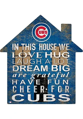 Chicago Cubs 12 inch House Sign - Blue