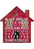 Arizona Diamondbacks 12 inch House Sign - Red