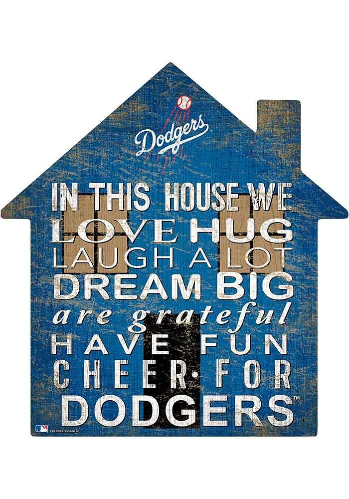 Los Angeles Dodgers 12 inch House Sign - Blue