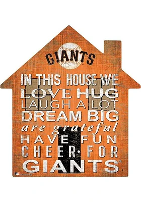 San Francisco Giants 12 inch House Sign - Orange