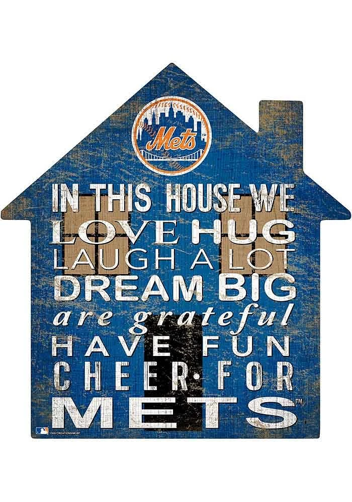 New York Mets 12 inch House Sign - Blue