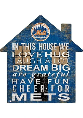 New York Mets 12 inch House Sign - Blue