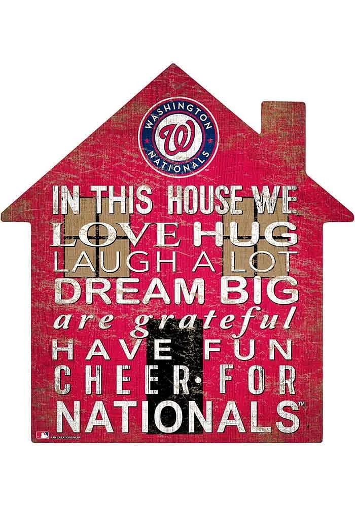 Washington Nationals 12 inch House Sign - Red