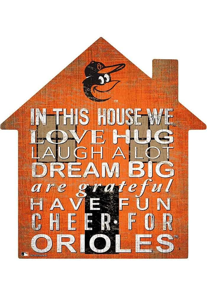 Baltimore Orioles 12 inch House Sign - Orange