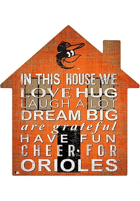 Baltimore Orioles 12 inch House Sign - Orange