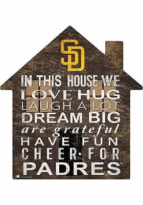 San Diego Padres 12 inch House Sign - Brown