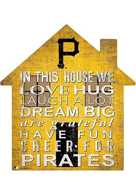 Pittsburgh Pirates 12 inch House Sign - Black