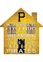 Pittsburgh Pirates 12 inch House Sign - Black