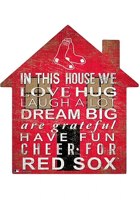 Boston Red Sox 12 inch House Sign - Red