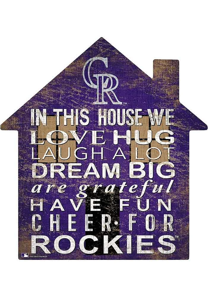Colorado Rockies 12 inch House Sign - Purple