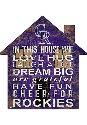 Colorado Rockies 12 inch House Sign - Purple