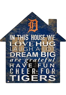 Detroit Tigers 12 inch House Sign - Navy Blue