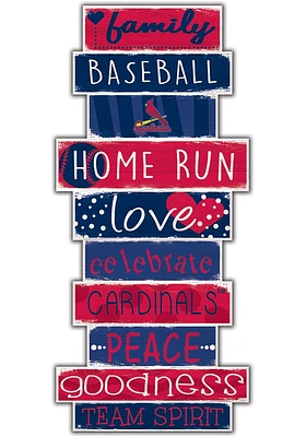 St Louis Cardinals Celebrations Stack 24 Inch Sign - Red