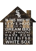 Chicago White Sox 12 inch House Sign - Black