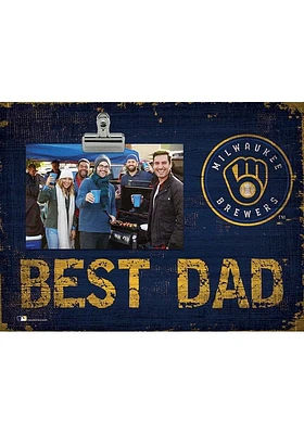Milwaukee Brewers Best Dad Clip Picture Frame