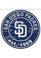 San Diego Padres Established Date Circle 24 Inch Sign - Blue