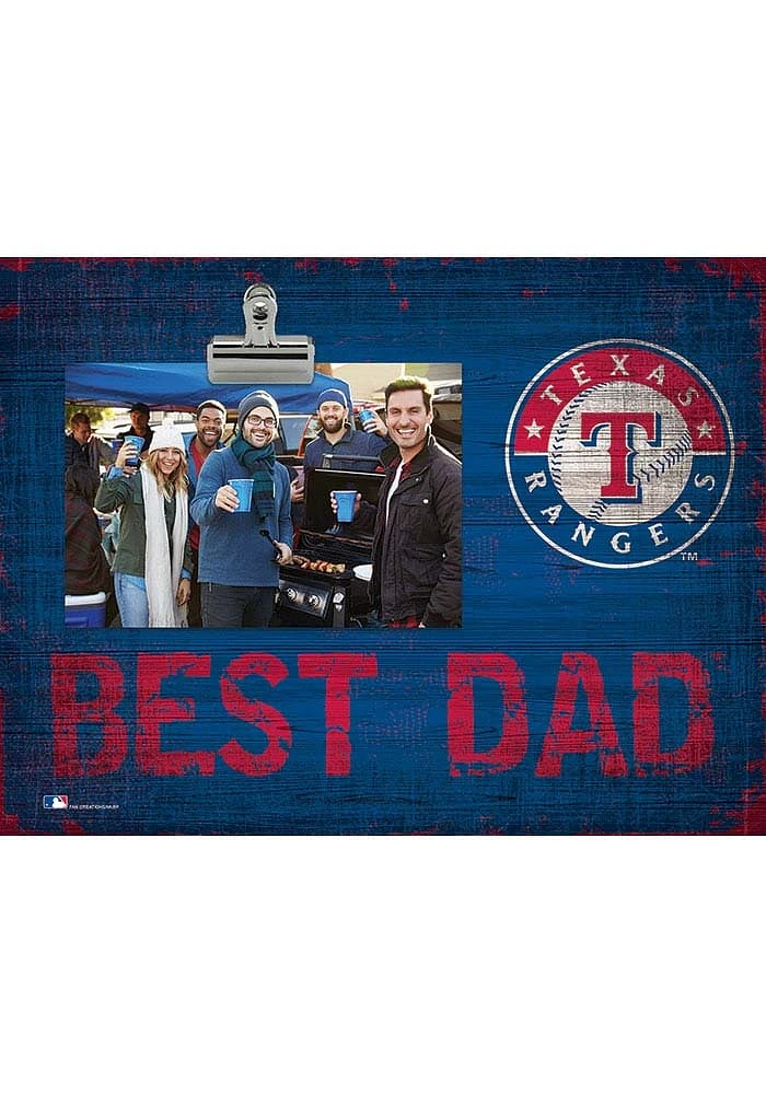 Texas Rangers Best Dad Clip Picture Frame