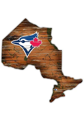 Toronto Blue Jays Mini Roadmap State Sign - Blue