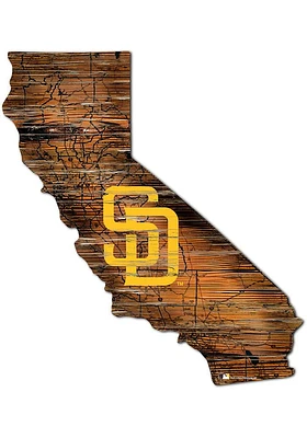 San Diego Padres Mini Roadmap State Sign - Brown