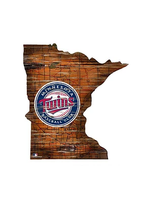Minnesota Twins Mini Roadmap State Sign - Blue