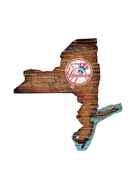 New York Yankees Mini Roadmap State Sign - Blue