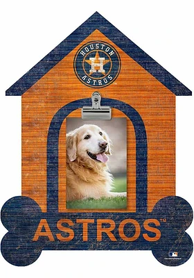 Houston Astros Dog Bone House Clip Picture Frame - Navy Blue