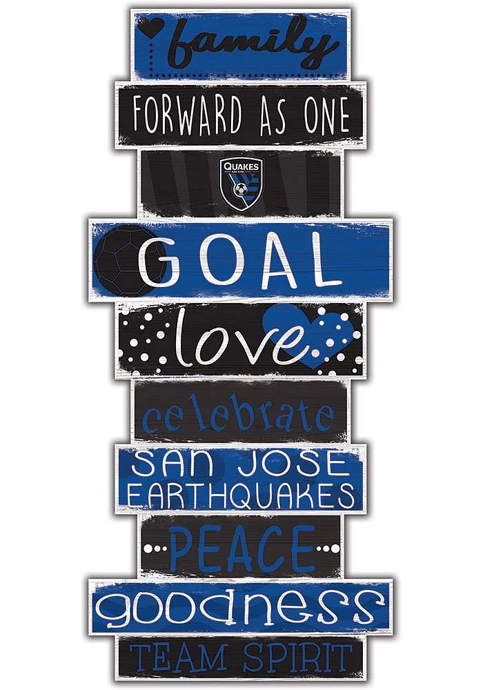 San Jose Earthquakes Celebrations Stack 24 Inch Sign - Blue