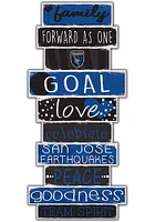 San Jose Earthquakes Celebrations Stack 24 Inch Sign - Blue