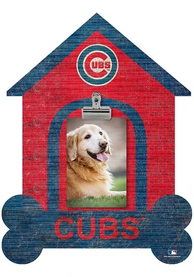 Chicago Cubs Dog Bone House Clip Picture Frame - Blue