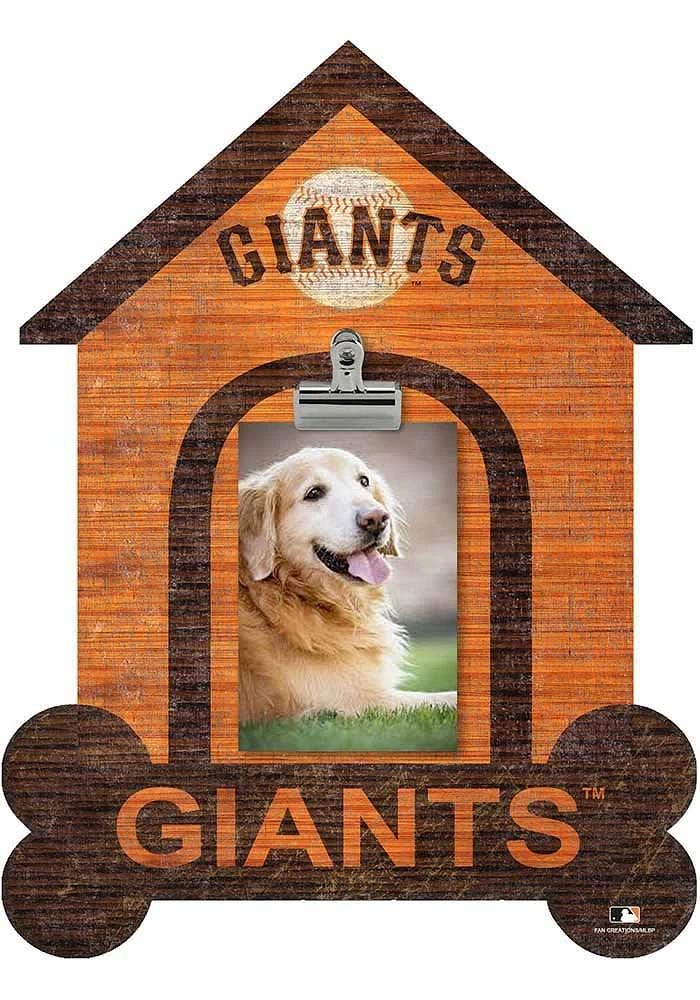 San Francisco Giants Dog Bone House Clip Picture Frame - Orange