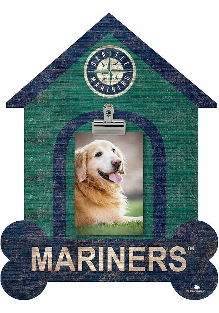 Seattle Mariners Dog Bone House Clip Picture Frame - Navy Blue