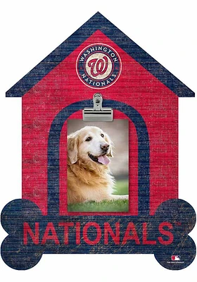 Washington Nationals Dog Bone House Clip Picture Frame - Red