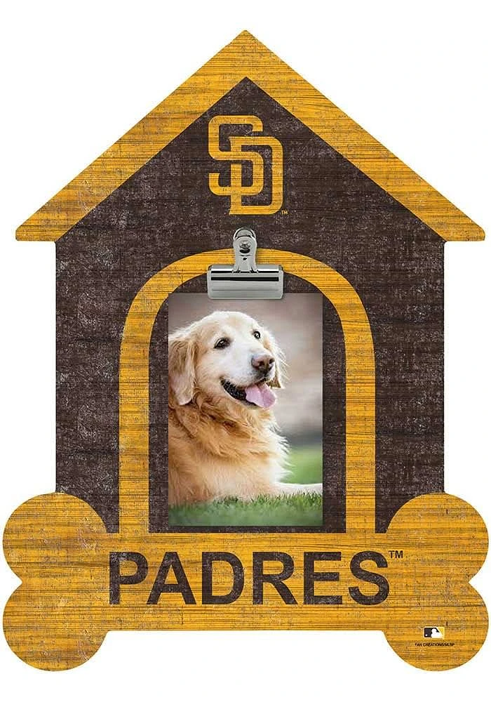 San Diego Padres Dog Bone House Clip Picture Frame - Brown