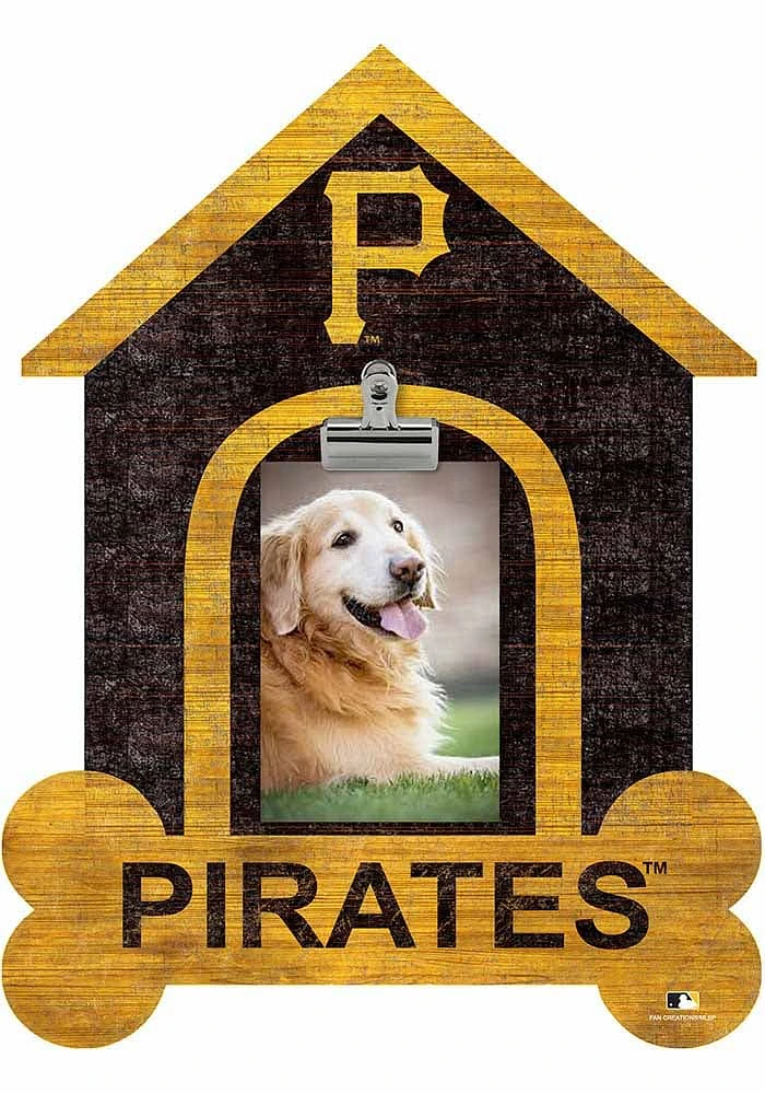Pittsburgh Pirates Dog Bone House Clip Picture Frame - Black