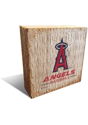 Los Angeles Angels Logo Block Sign - Red