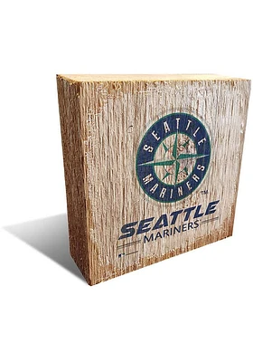 Seattle Mariners Logo Block Sign - Navy Blue