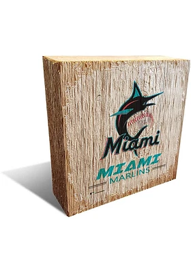 Miami Marlins Logo Block Sign - Blue