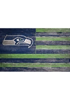 Seattle Seahawks Distressed Flag 11x19 Sign - Blue